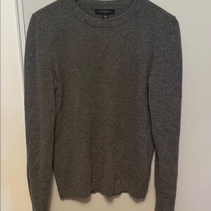 Lands' End crew neck  Charcoal Cashmere Sweater